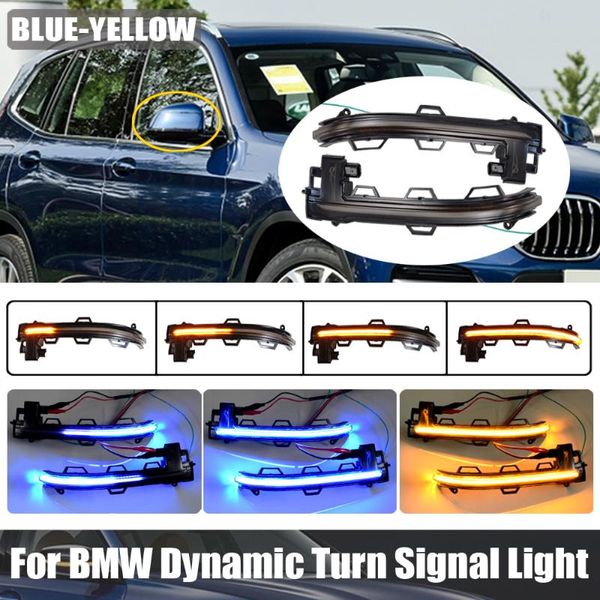 

2pcs led dynamic turn signal blinker for x3 x4 x5 x6 x7 g01 g02 g05 g06 g07 2020-2020 sequential side mirror indicator light