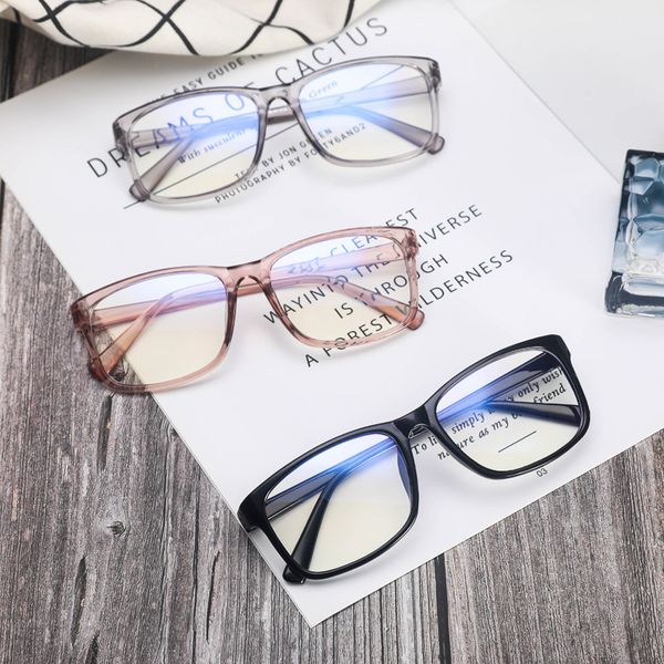 

new fashion blue light blocking glasses clear lens computer goggles eyeglasses women men anti blue light gaming glasses, Black