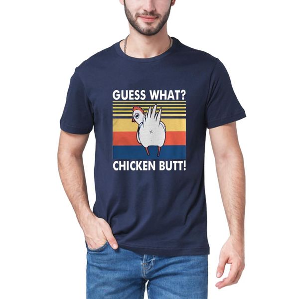 

угадайте, что смешной chicken butt ает ретро лето мужского спорт 100% хлопок с коротким рукавом футболки новизны юмора для взрослых для женщ