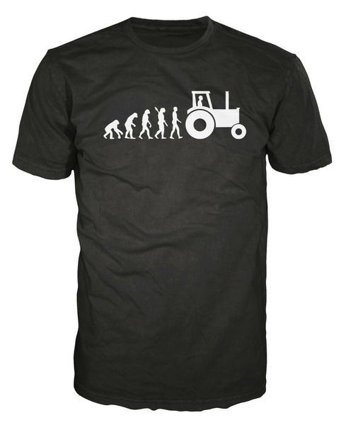 

farmer evolution funny agriculture tractor farm farming t-shirt fashion 2019 crew neck men's short-sleeve casual tee shirts