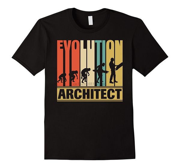 

vintage retro evolution of architect. funny shirt gifts o-neck clothing