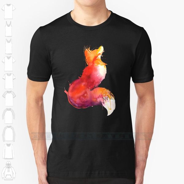 

the fox custom design print for men women cotton new cool tee t shirt big size 6xl fox red pink orange