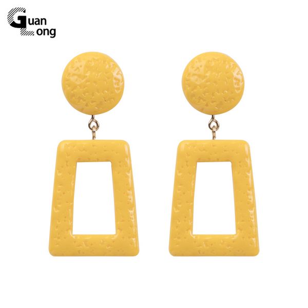 

dangle & chandelier guanlong classic long big round geometric resin fashion drop earrings for women acrylic party earring girls jewelry brin, Silver