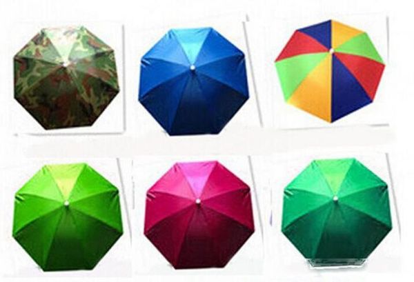 

new arrive camouflage foldable headwear sun umbrella fishing hiking beach camping headwear cap head hats outdoor sport umbrella hat cap