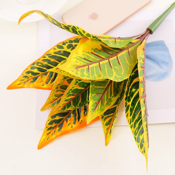 

decorative flowers & wreaths 35cm artificial plants flower silk leaves plastic greens grass tree bunch fake leafs foliage bush home wedding