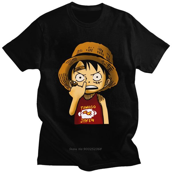 

funny one piece luffy t shirt homme pure cotton anime tees o- neck short-sleeve casual tshirt clothing gift harajuku
