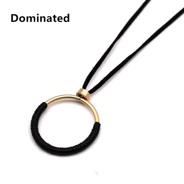 

pendant necklaces dominated women big circle rope simple long paragraph sweater chain all-match female necklace decoration accessories, Silver
