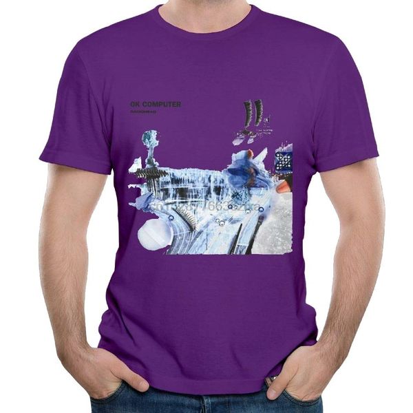 

мужчины ok computer radiohead музыка смешной пешеходные белая рубашка с коротким рукавом