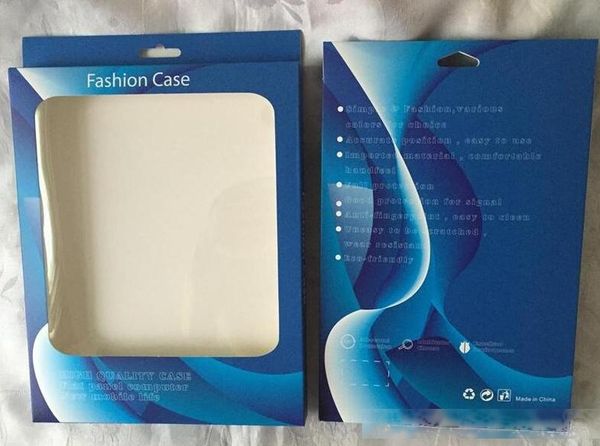 

retail package fit for ipad 2 3 4/air air 2,ipad 5 6/mini tablet leather pouch case hang fashion universal paper pvc pc packaging box bag
