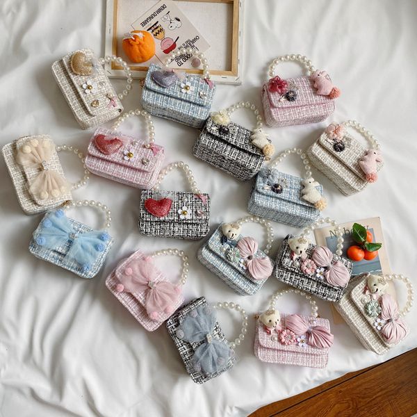 

korean girl mini purses and handbags 2020 princess crossbody bags for girls small coin wallet pouch baby party hand bags purse, White