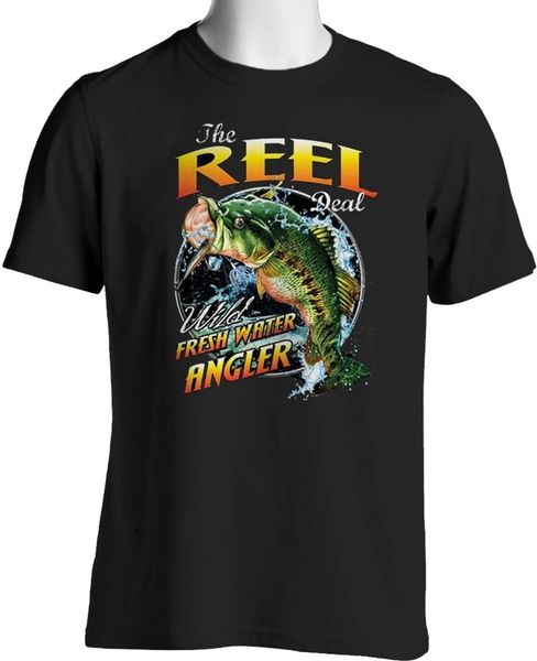 

mens cool the reel deal fishing t shirt freshwater bass fisherman