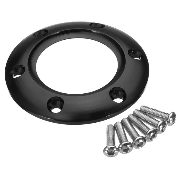 

steering wheel horn retainer ring black chrome with 6 bolts