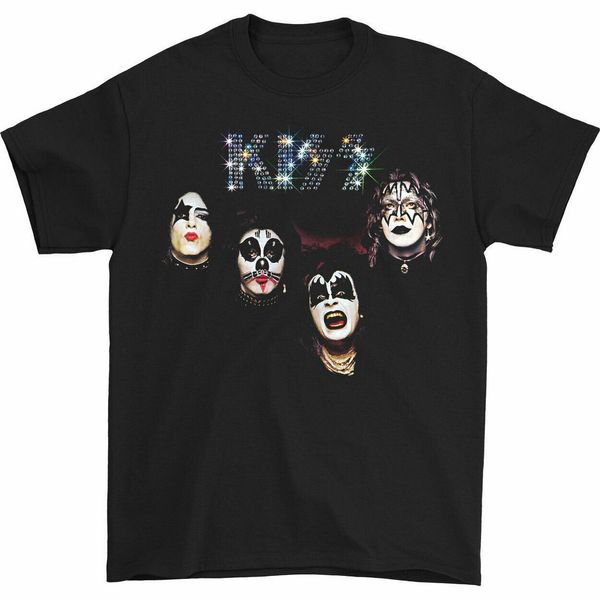

kiss men's self-titled album tee t shirt black hip-hop t-shirt