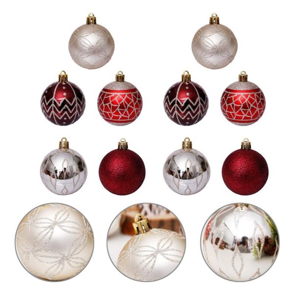 

30pcs xmas pendants beautiful eye-catching classic wonderful christmas balls hanging ball ornament for home
