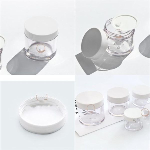 

glass wax container white spiral cover bottles travel separate bottling cosmetic jars household sundries 3 5qy e2