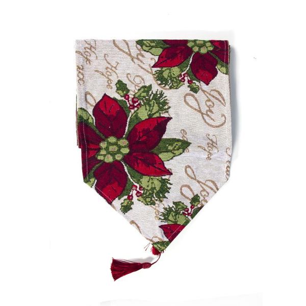 

table cloth christmas flag embroider hollow santa claus decor