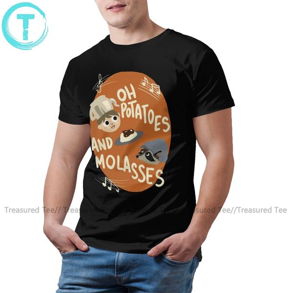 

racoon футболка картофель и мелассы t-shirt 100 хлопок плюс размер майка с коротким рукавом печати мужские футболки