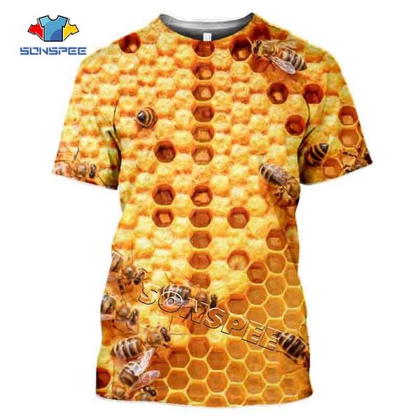 

summer insect bee print 3d print shirts harajuku oversized hentai men clothing