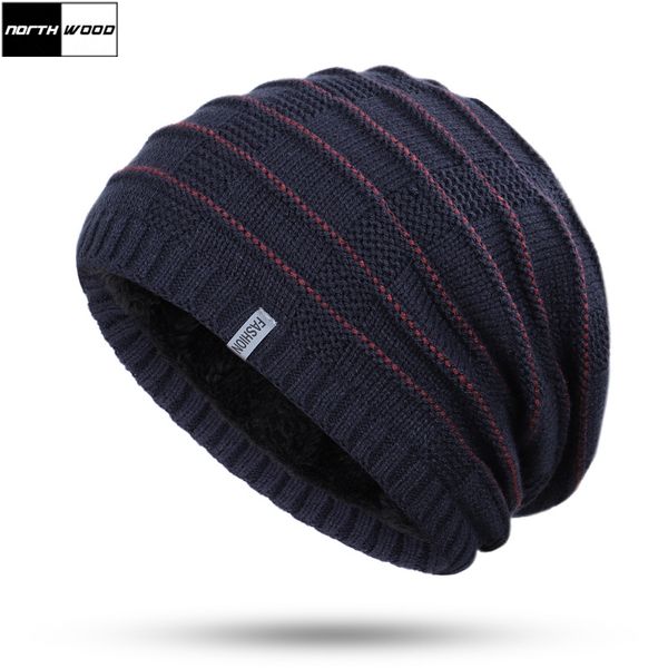 

beanies [northwood] 2021 fashion autumn winter beanie hat plus velvet thicken ski men's hats women knitted cap