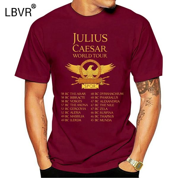 

brand julius caesar world tour spqr t-shirt men short sleeve t-shirt