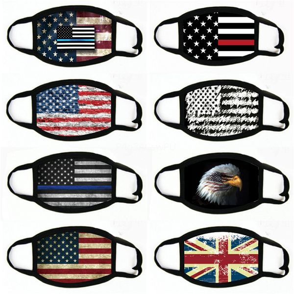 

american flag printed headband multifunctional hiking cycling headband seamless face mask sport tube ring scarf#946, Black