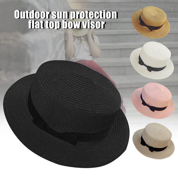 

wide brim hats selling straw sunhat women summer beach bow sunscreen outdoor travel hat cap -b5, Blue;gray
