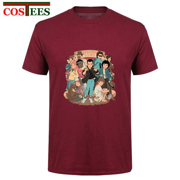 

japanese anime 2 stranger things t shirt funny fitness men t-shirt 3d character printed tshirt summer demogorgon family tee
