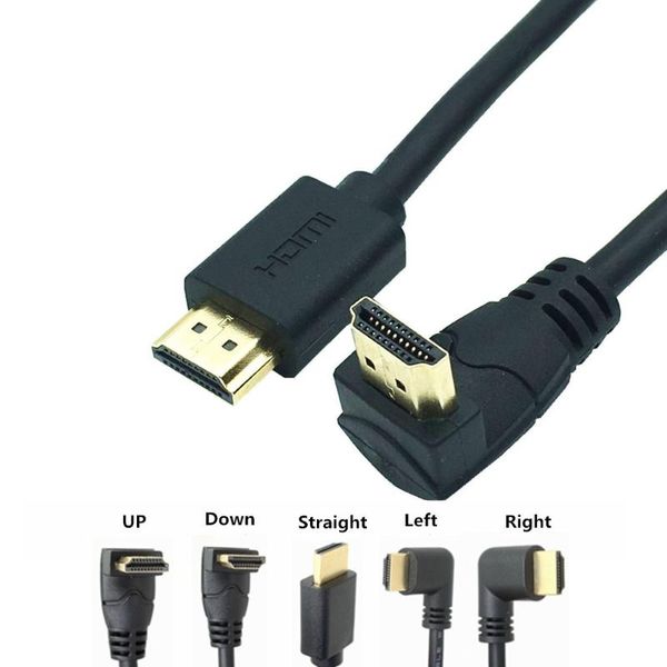 

audio cables & connectors 4k*2k 60hz up down left right angled 90 degree male 2.0 a to v2.0 hd extension cable 2.0v angle cab