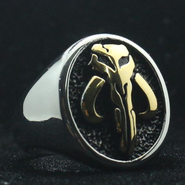 

cluster rings 316l stainless steel est mammoth color ring, Golden;silver