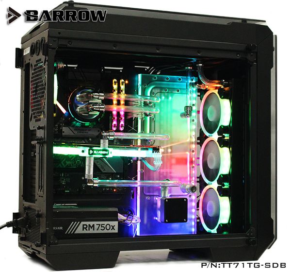 

fans & coolings barrow acrylic board water channel use for view 71 tg/tg rgb computer case cpu and gpu block 5v 3pin waterway boards
