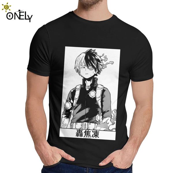 

todoroki s my hero academia t shirt leisure round collar geek man plus size camiseta