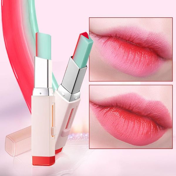 

lip gloss korean fashion v cutting two tone bite lipstick tint silky moisturzing nourishing lipsticks cosmetic gradient color