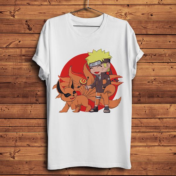 

naruto kurama kyuubi funny anime t shirt men summer new white casual tshirt short sleeve japan manga streetwear tee