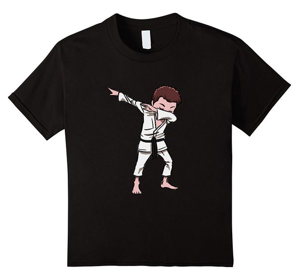 

2019 100% cotton karate taekwondo dabbing boy funny dab t-shirt for kids summer tee shirt summer tee shirt