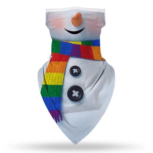 

us stock christmas cycling masks santa claus cosplay triangle scarf bandanas designer face masks magic headscarf headscarves magic fy7151, Black