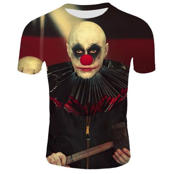 

summet horror movie it clown cool man joker male 3d print shirts hentai graphic oversized men clothing
