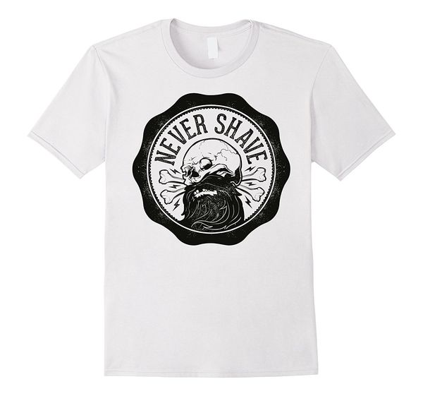 

2019 fashion never shaved tattoo t-shirt black old school beard t-shirt