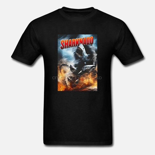 

sharknado ужасы фантастика фильм черный мужские футболки tee (design 2