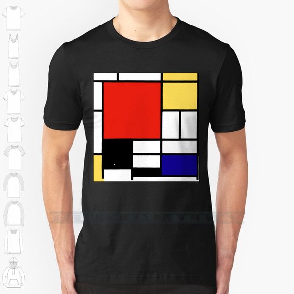 

mondrian custom design print for men women cotton new cool tee t shirt big size 6xl mondrian artist geometric primary