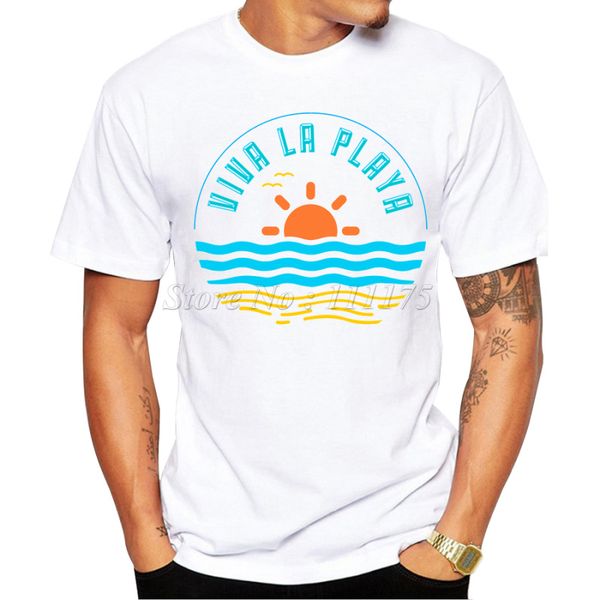 

2019 мужская мода лета вскользь tops простой viva la playa design футболка собственный стиль tees