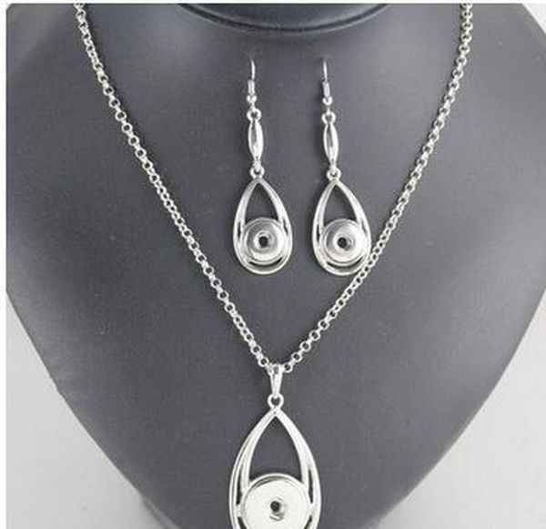 

кнопка мгновенного падения куски ожерелье наборы нуса воды 18мм комплект новый сплав серьги jelwery 18мм прибытия нуса snap кнопки bbyhm bde, Silver