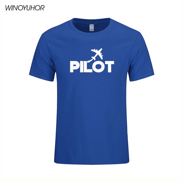 

пилотный письмо printed t shirt мужчины лето с коротким рукавом хлопок plane водителя футболки мужская одежда camisetas tee shirt