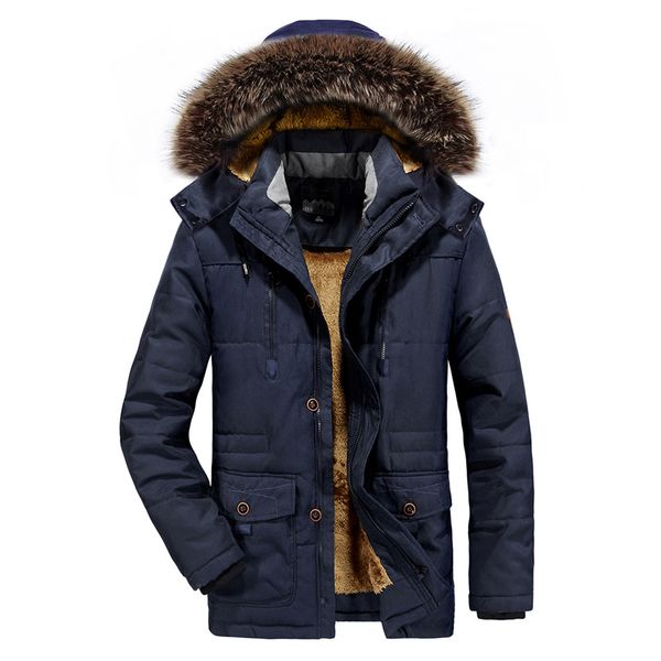 

-15 Degree Winter Parkas Jacket Men Fashion Hooded Collar With Fur Windbreaker Men Clothing Wool Liner Keep Warm Parka Coat Men