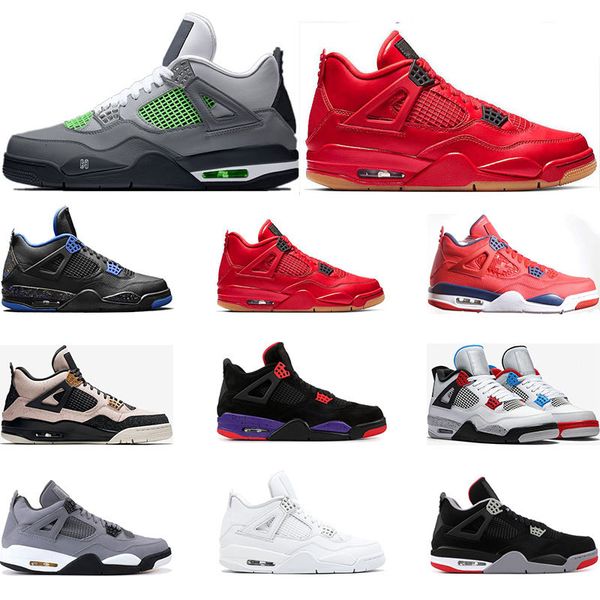 

basketball shoes 4s nero fiba what the cool grey bred silt red pure money wings 4 mens sports sneakers traienrs size 7-13