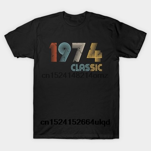 

100% cotton o-neck custom printed tshirt men t shirt 1974 classic 44 years old birthday - 44 birthday women t-shirt