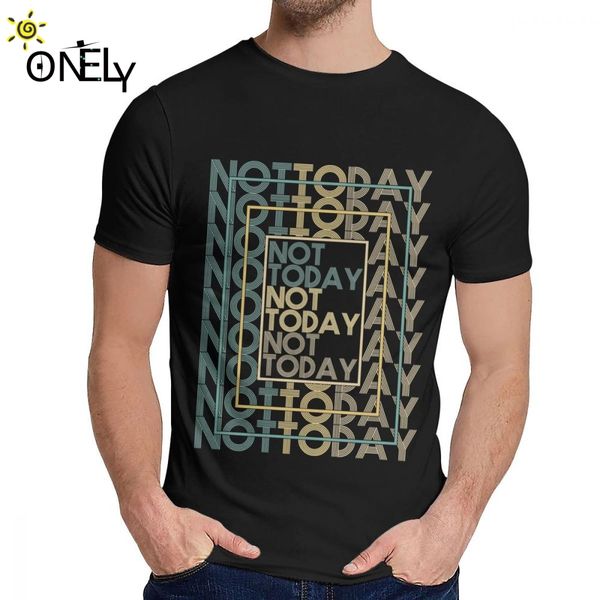 

for men t shirt not today good cotton graphic classic round neck cartoon design t shirt