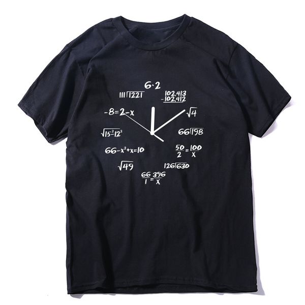 

coolmind 100% cotton math clock print funny men t shirt casual short sleeve o-neck men tshirt cool summer t-shirt mens tee shirt