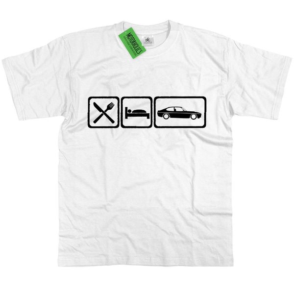 

2019 горячие мужские продажа eat sleep american classic car фанаты capri тенниска ~ ретро классический британский спортивный автомобиль tee