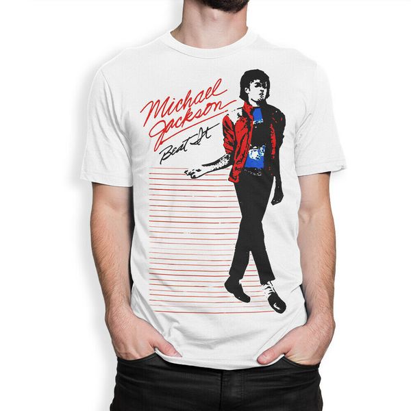 

michael jackson beat it graphic t-shirt pemium cotton 80's tee 2019 summer t shirt men o-neck tee shirt 3d print tee