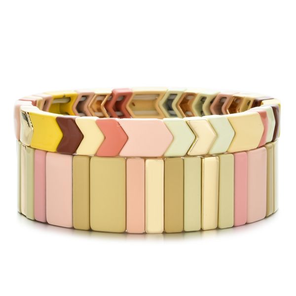 

новый diy браслеты для женщин браслет дружбы ювелирных pulseiras mujer 2020 эмаль плитка браслет boho лето свежий цвет подарки y200918, Black